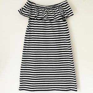 Kate Spade Broome Street Stripe Off-Shoulder Dress